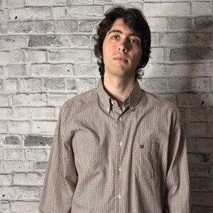 Barbour Men's Plaid Shirt - Brown and Red Button Down Shirt